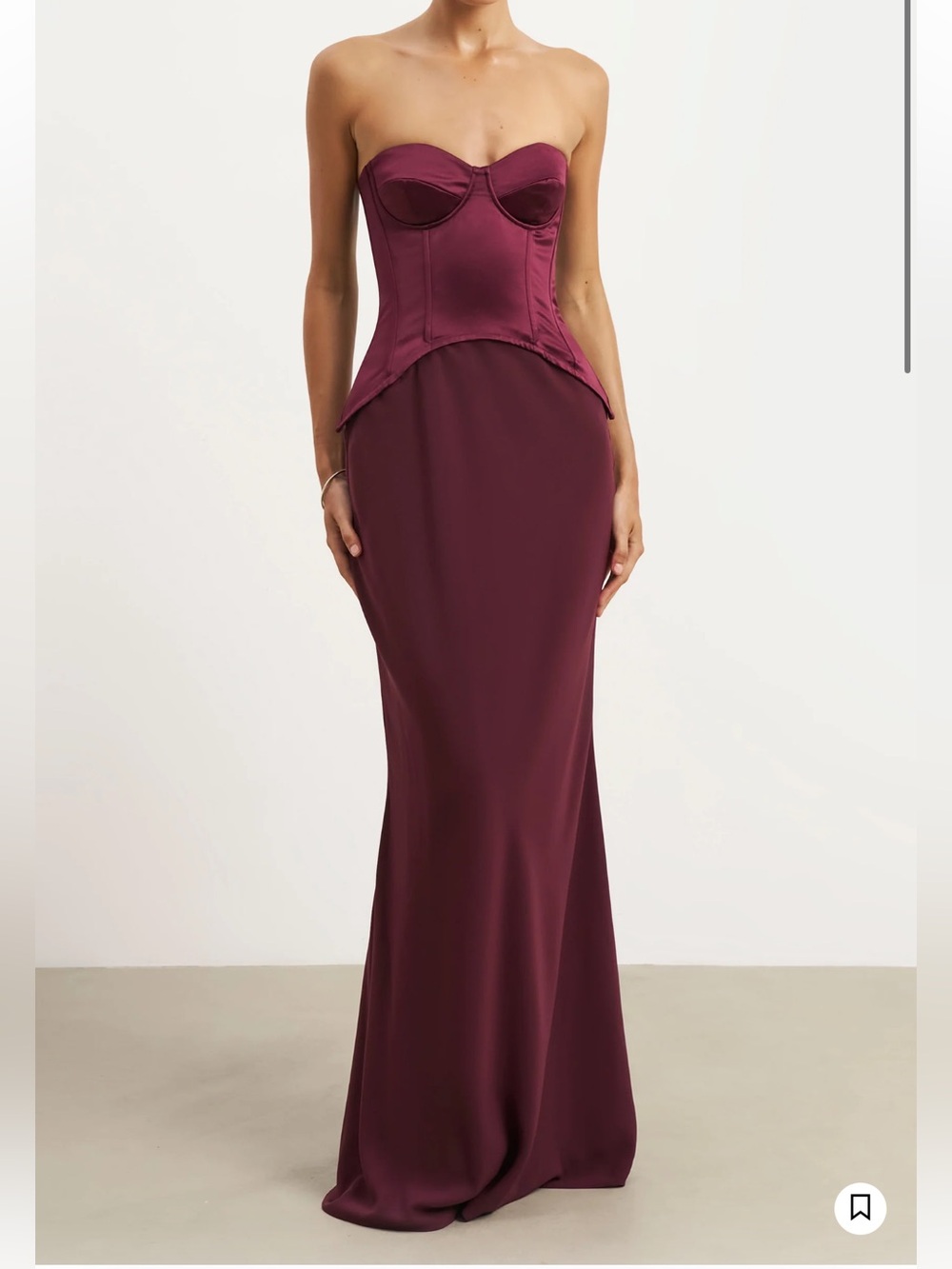 Because Of Alice satin corset gown